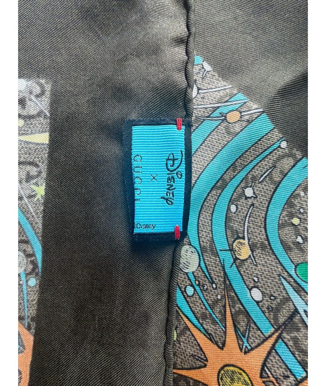 GUCCI Бежевый шелковый платок, фото 3