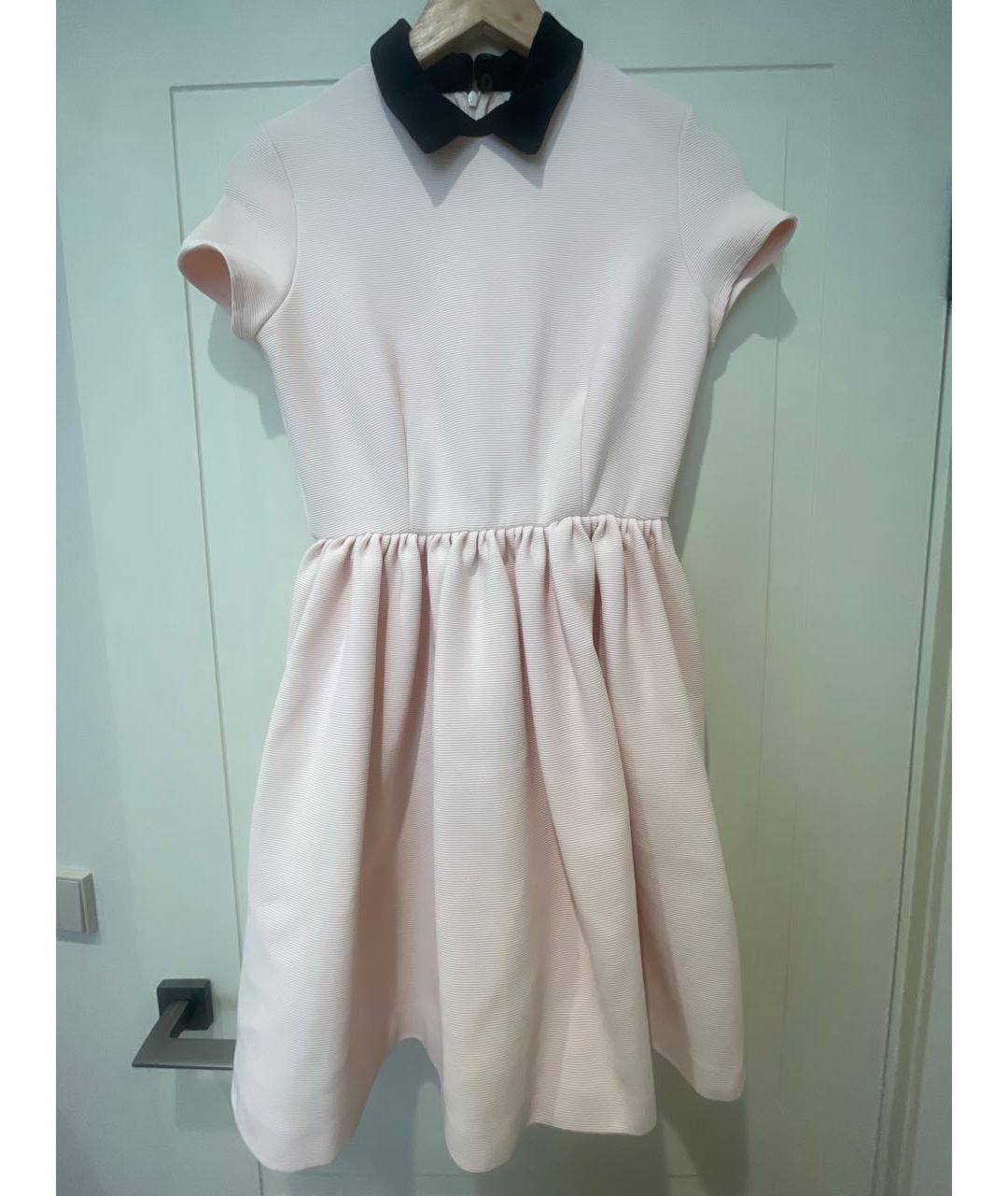 MIU MIU Розовое хлопковое коктейльное платье, фото 9