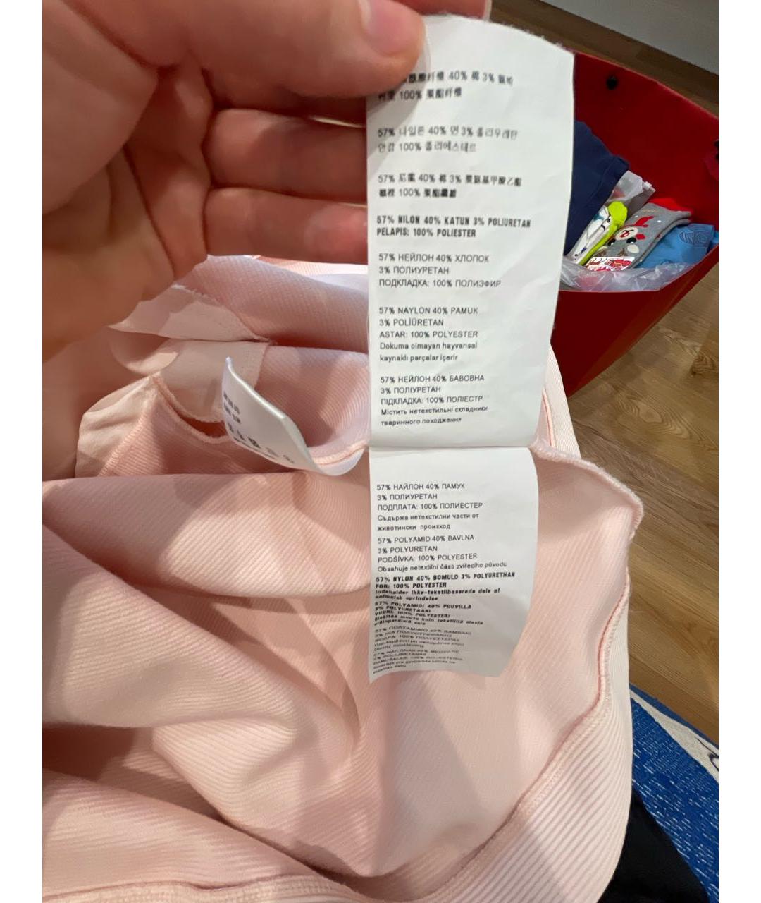 MIU MIU Розовое хлопковое коктейльное платье, фото 6