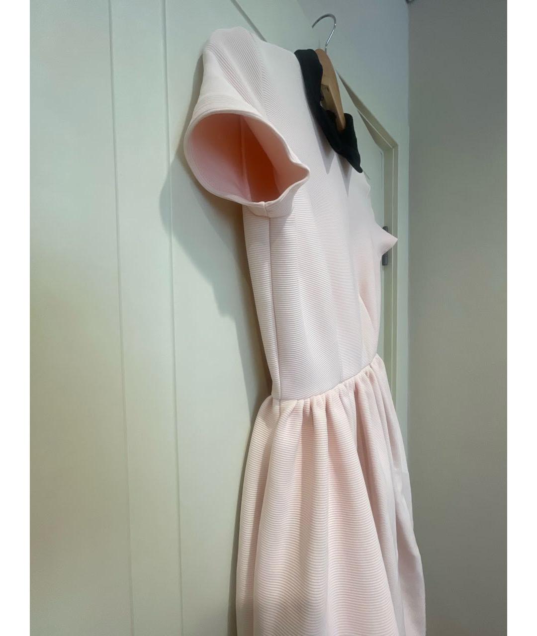 MIU MIU Розовое хлопковое коктейльное платье, фото 4