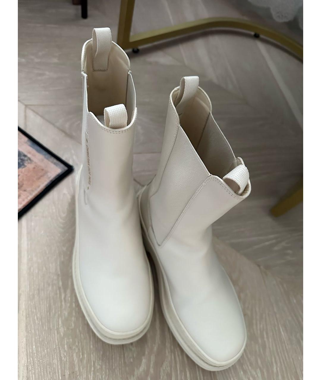 CHRISTIAN DIOR Бежевые кожаные полусапоги, фото 5