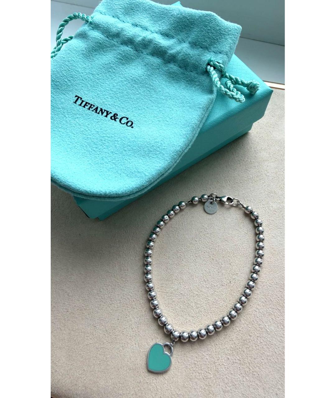 TIFFANY&CO Бирюзовый серебряный браслет, фото 2