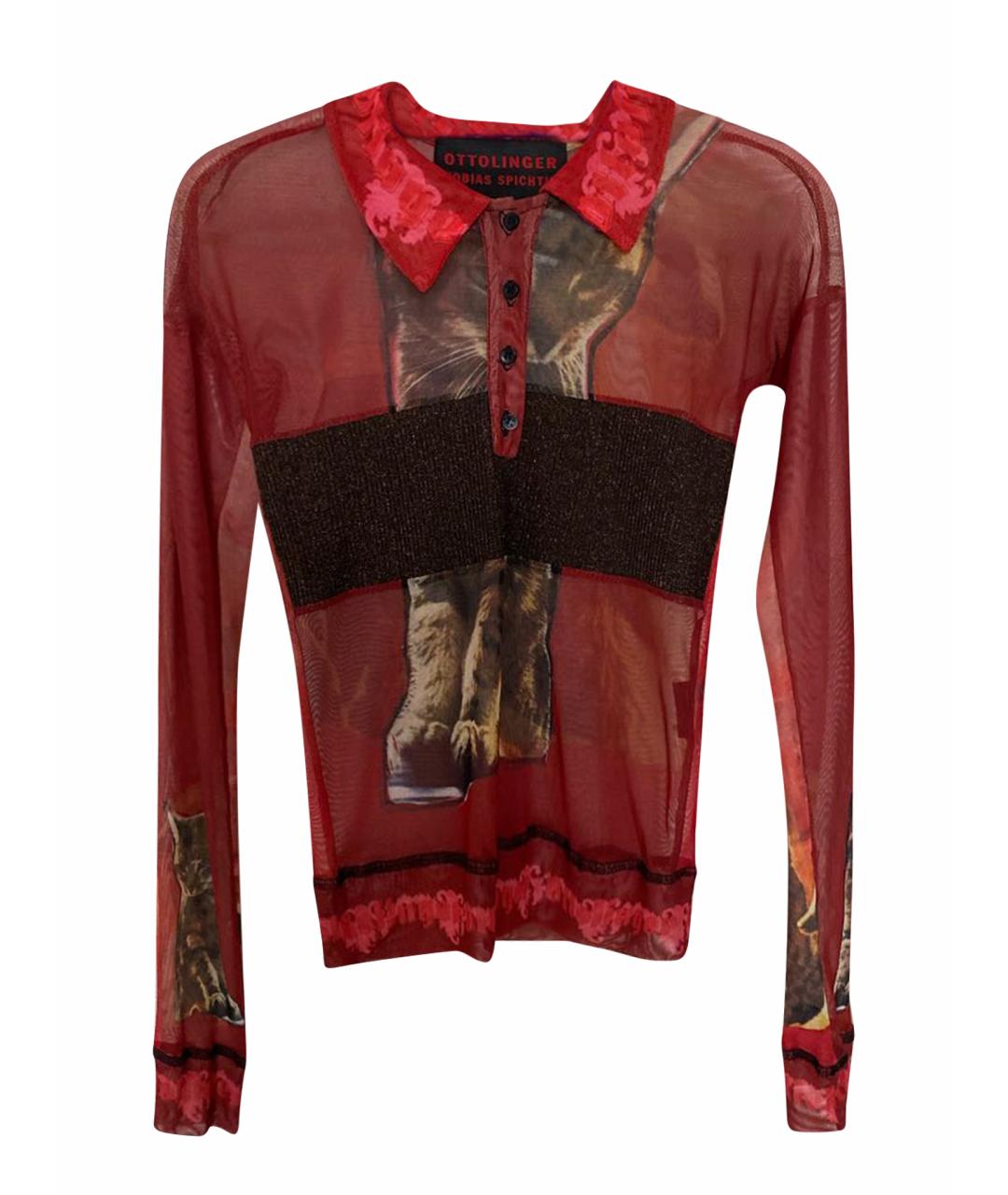 OTTOLINGER Красная вискозная блузы, фото 1