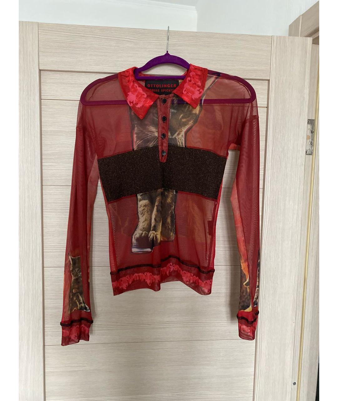 OTTOLINGER Красная вискозная блузы, фото 5