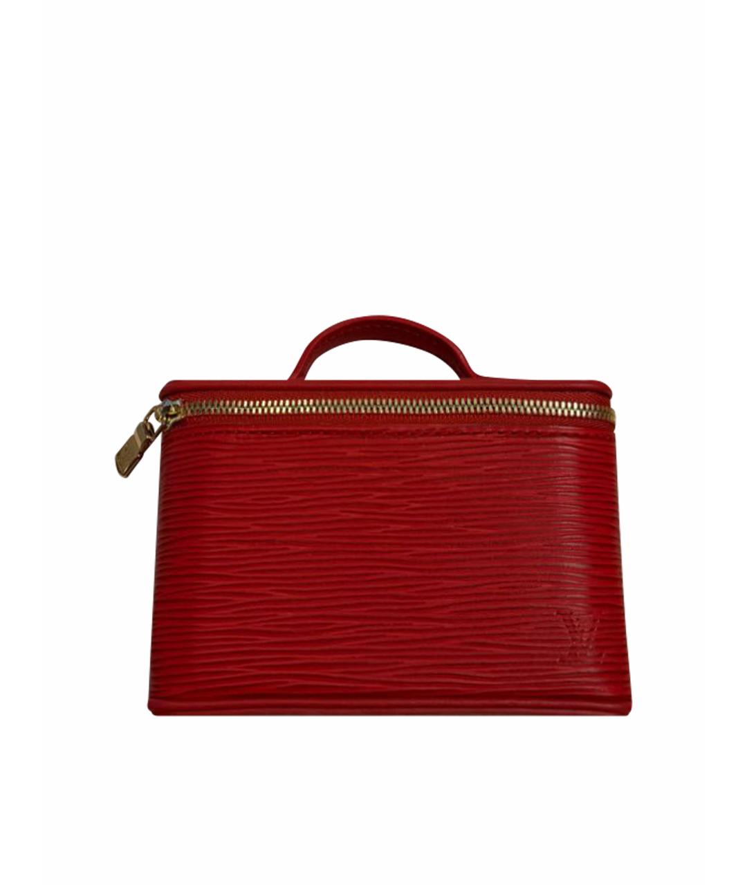 LOUIS VUITTON Красная кожаная косметичка, фото 1