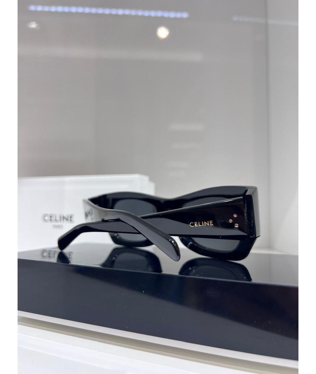 CELINE Черные пластиковые солнцезащитные очки, фото 3