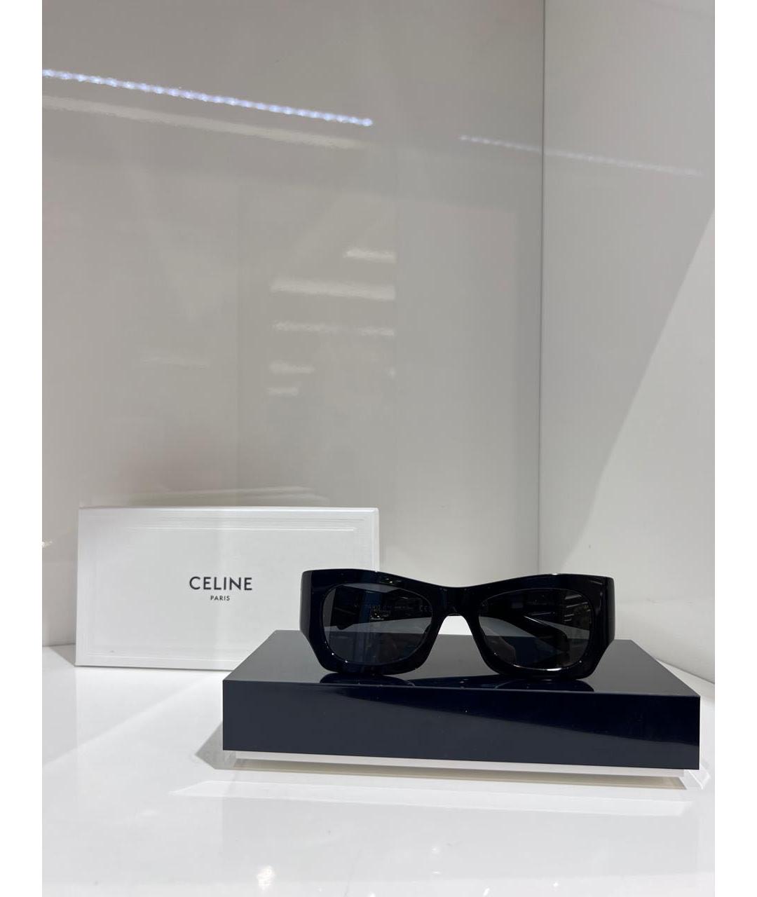 CELINE Черные пластиковые солнцезащитные очки, фото 2