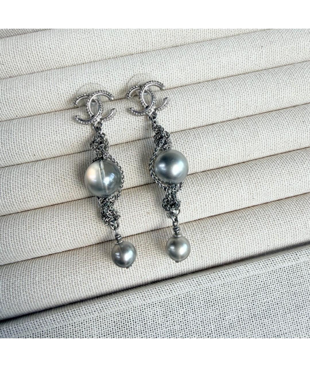 CHANEL Серебряные серьги, фото 7