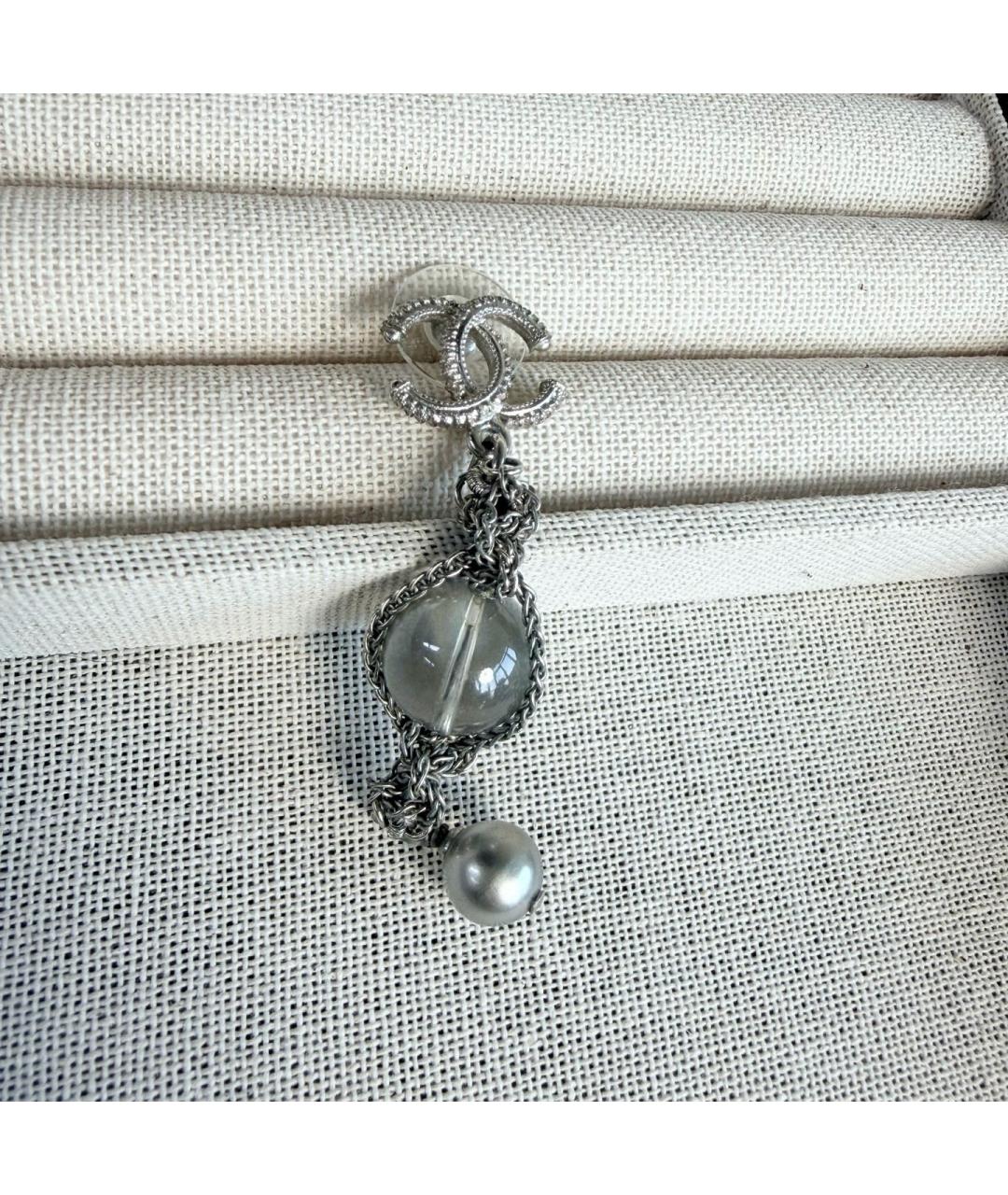 CHANEL Серебряные серьги, фото 5