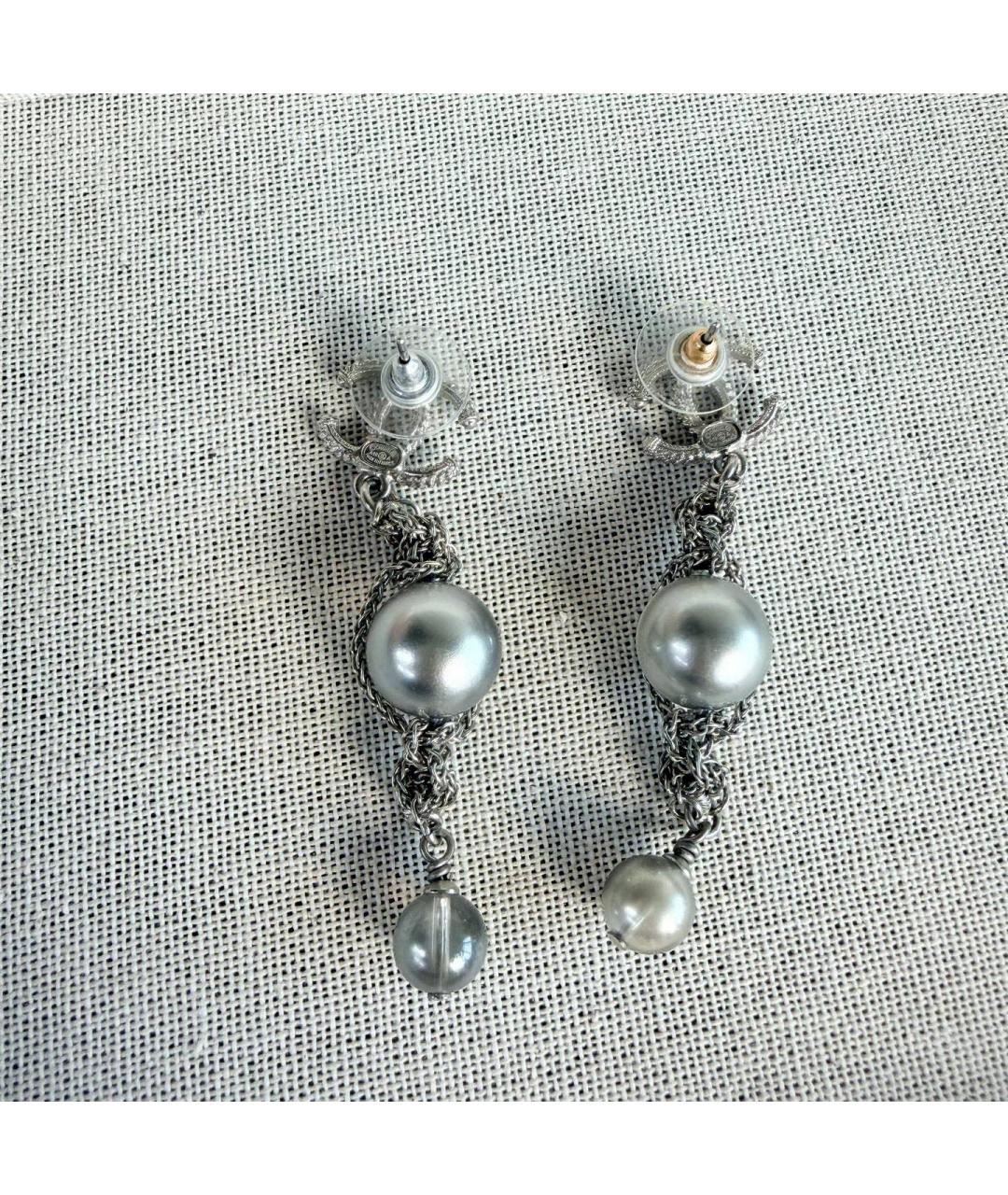 CHANEL Серебряные серьги, фото 4