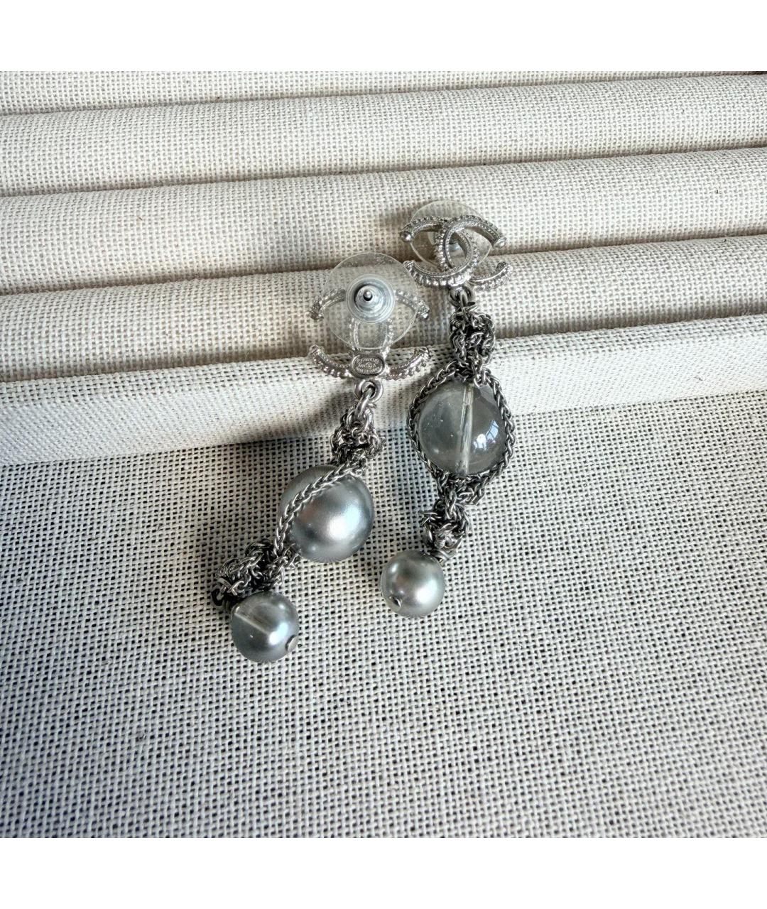 CHANEL Серебряные серьги, фото 6