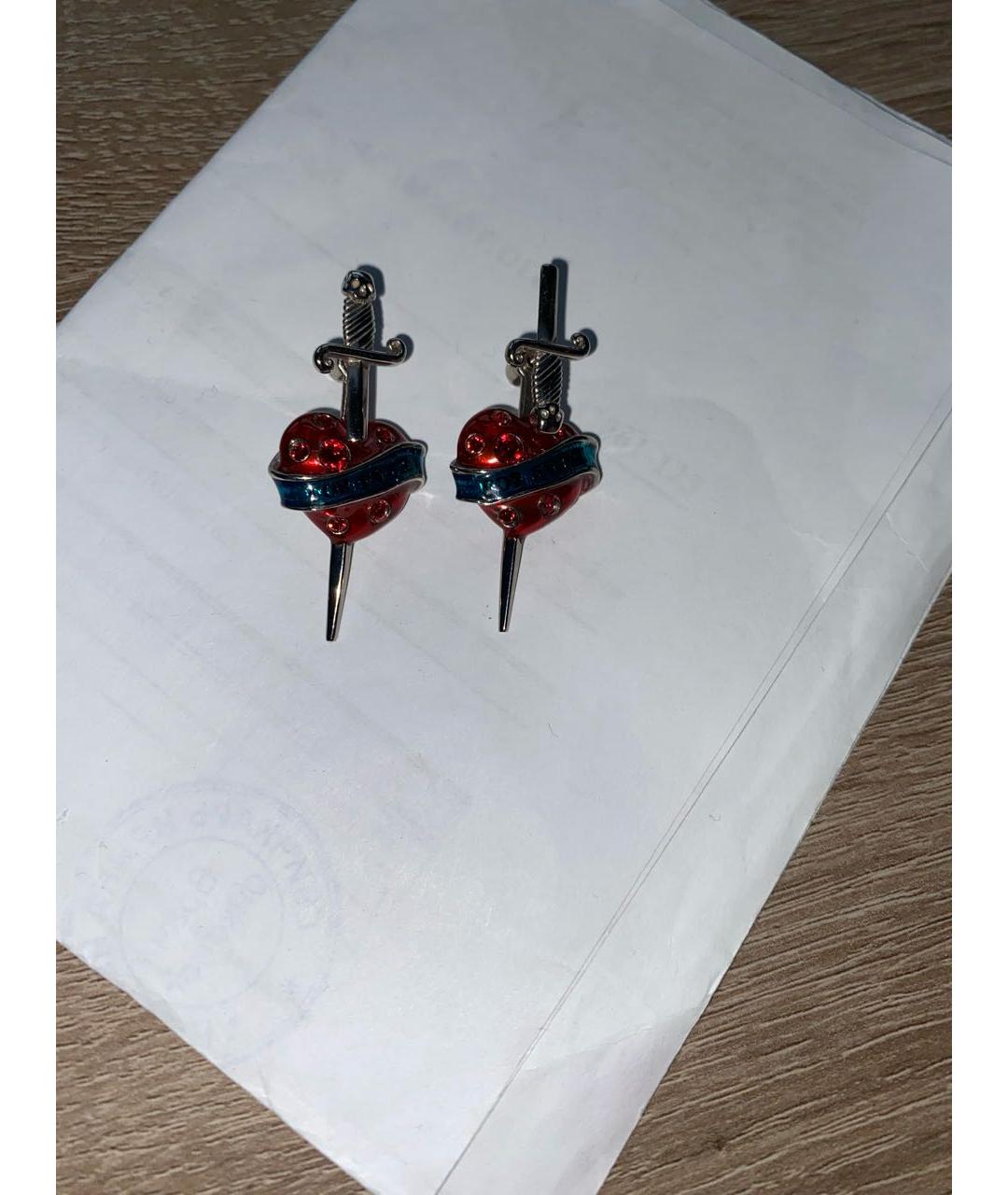 JEAN PAUL GAULTIER Красные серьги, фото 5