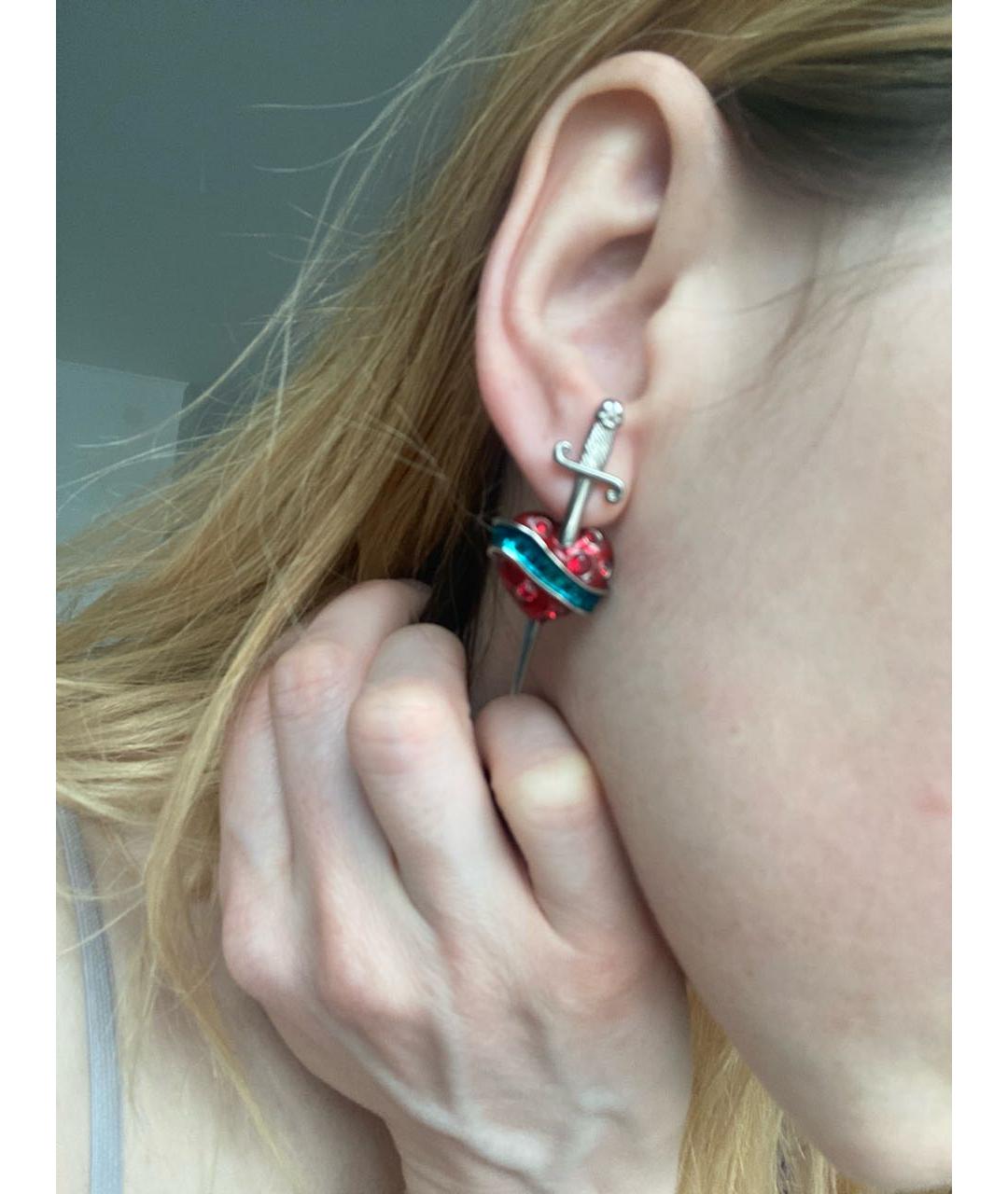 JEAN PAUL GAULTIER Красные серьги, фото 4