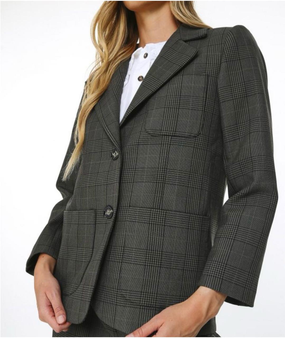 GANNI Хаки полиэстеровый жакет/пиджак, фото 5