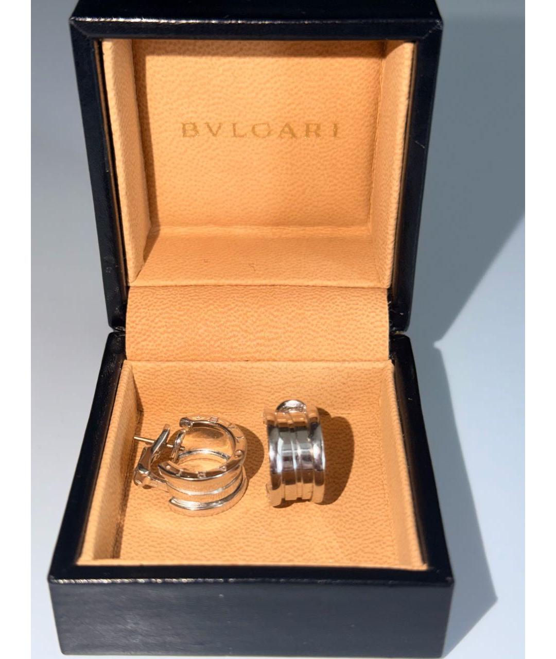 BVLGARI Белые серьги из белого золота, фото 3