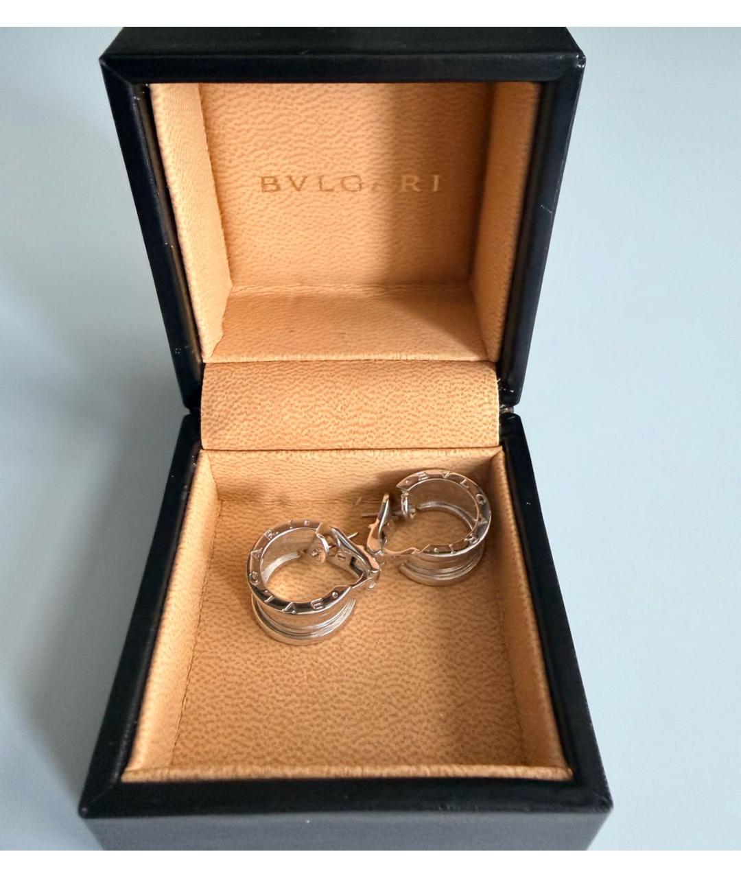 BVLGARI Белые серьги из белого золота, фото 4