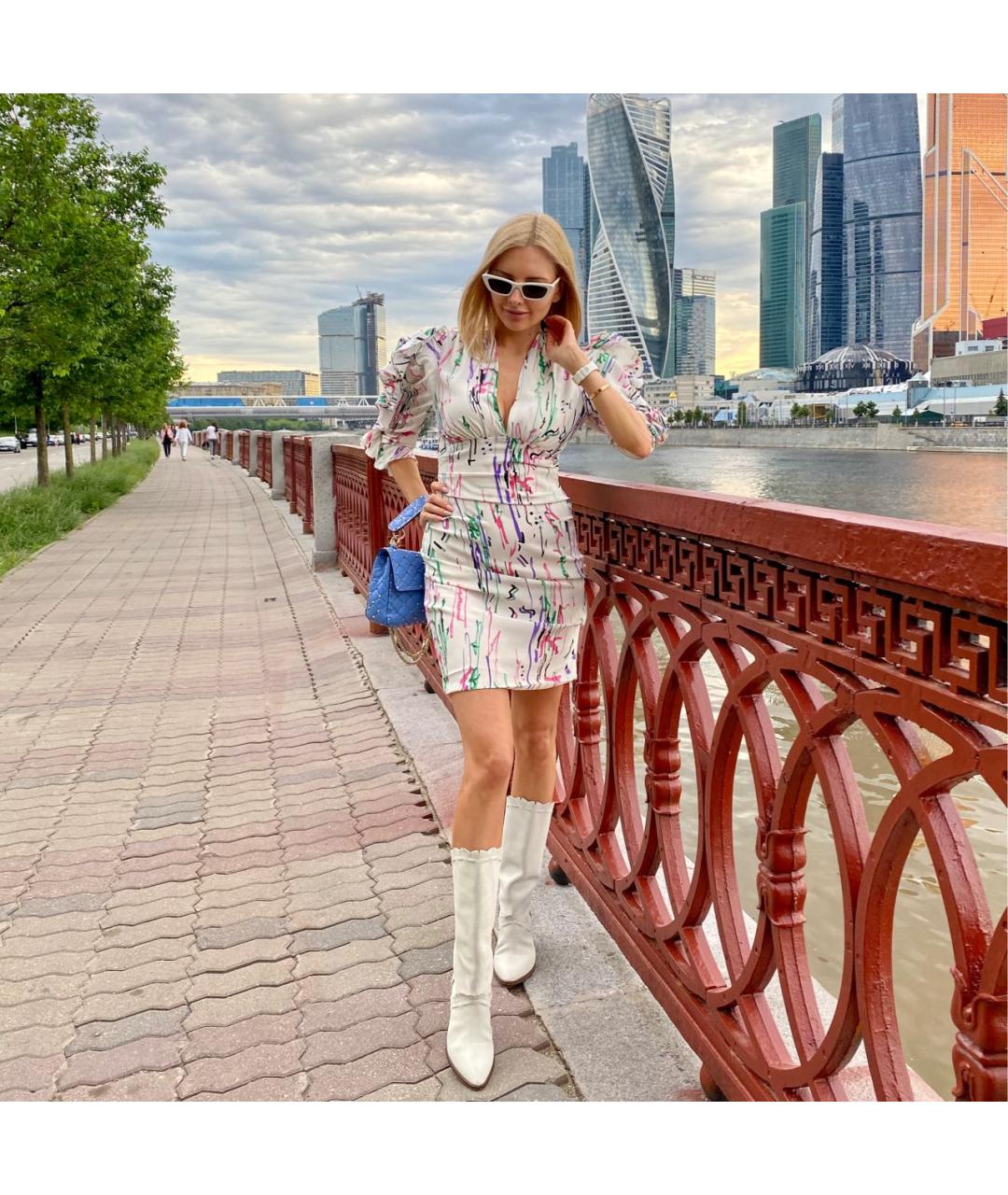 ISABEL MARANT Мульти шелковое коктейльное платье, фото 5