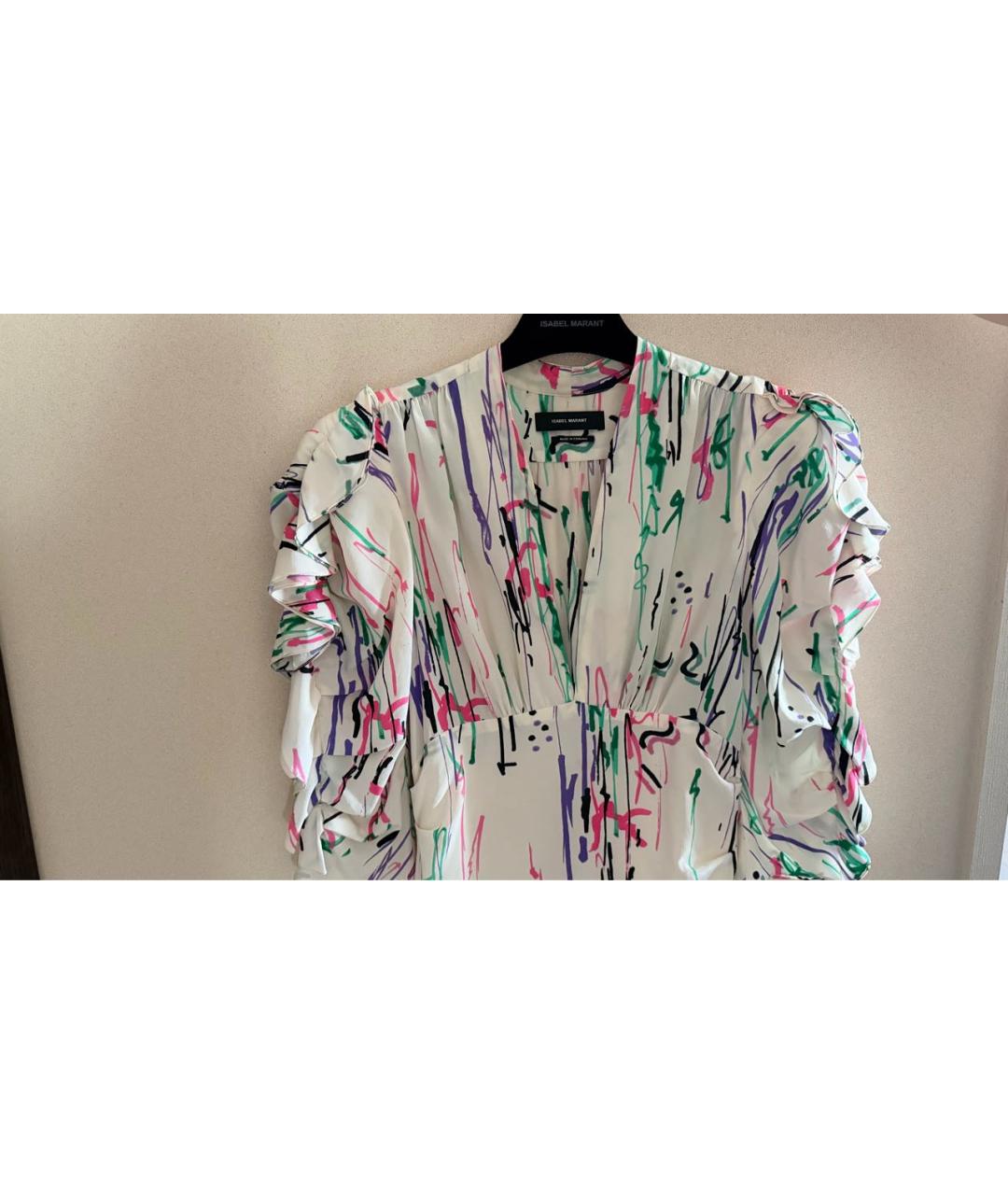 ISABEL MARANT Мульти шелковое коктейльное платье, фото 4