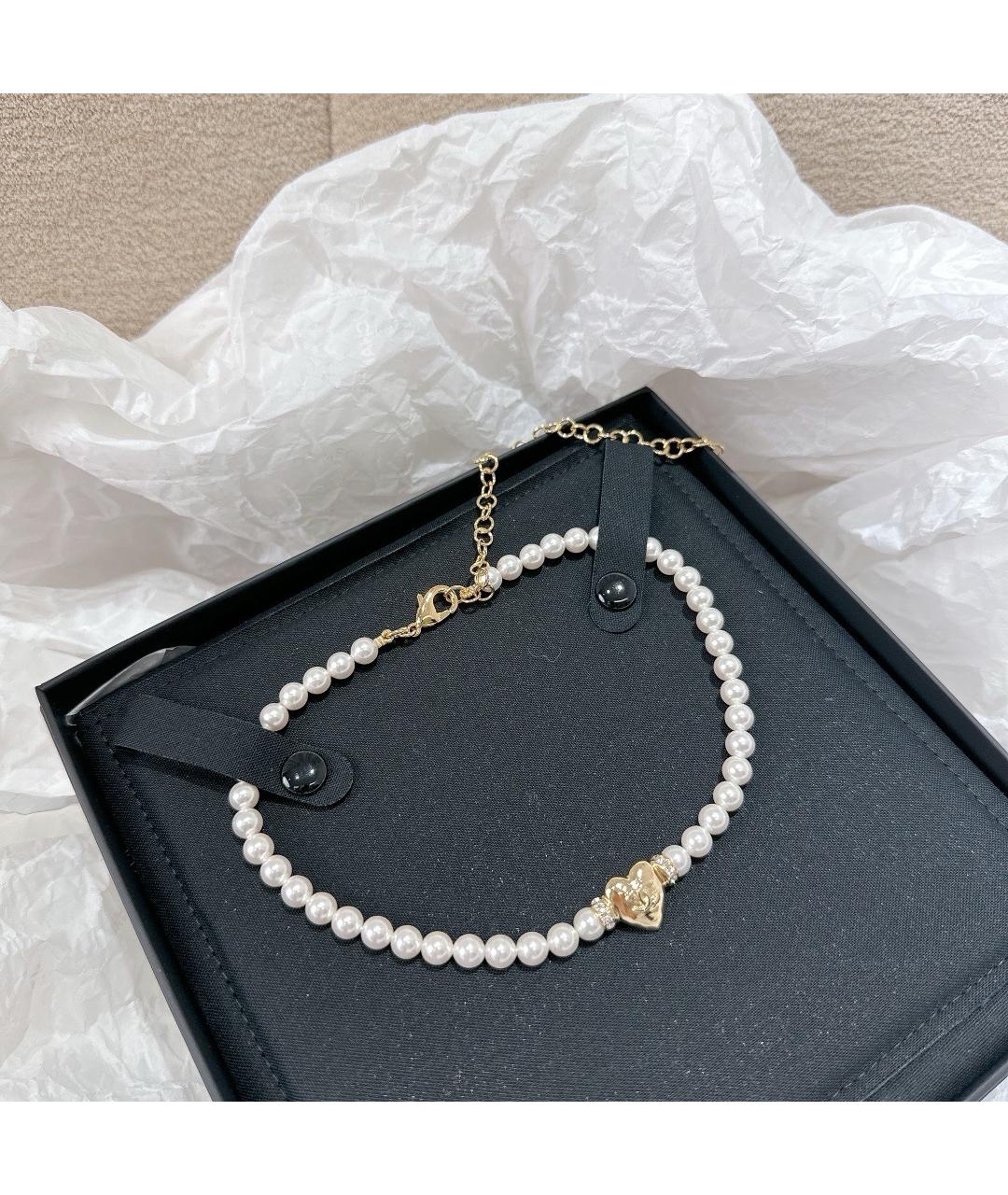 CHANEL Белое колье, фото 3