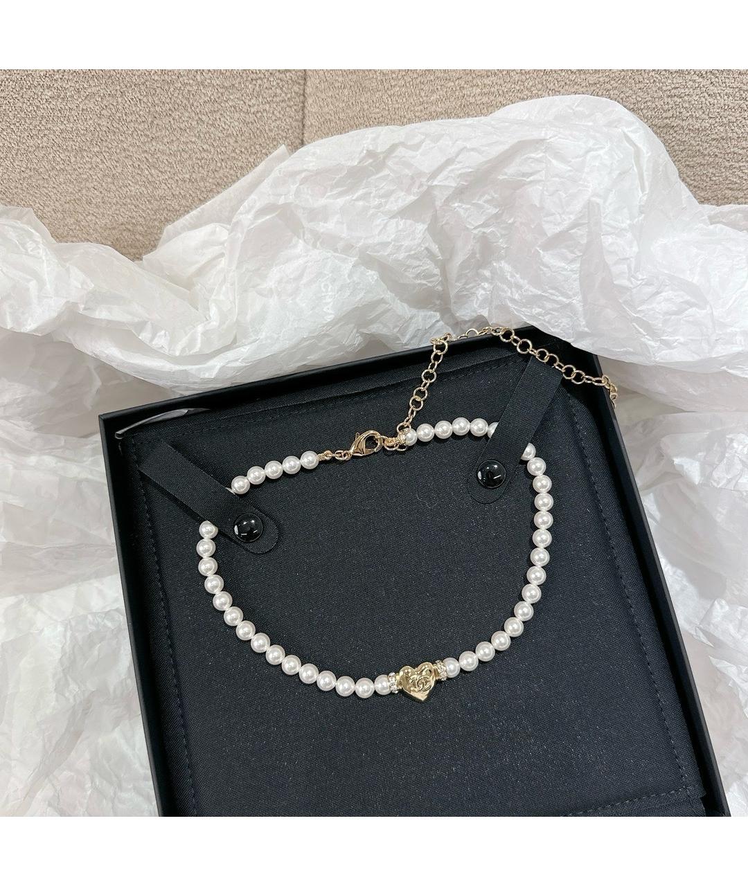 CHANEL Белое колье, фото 4