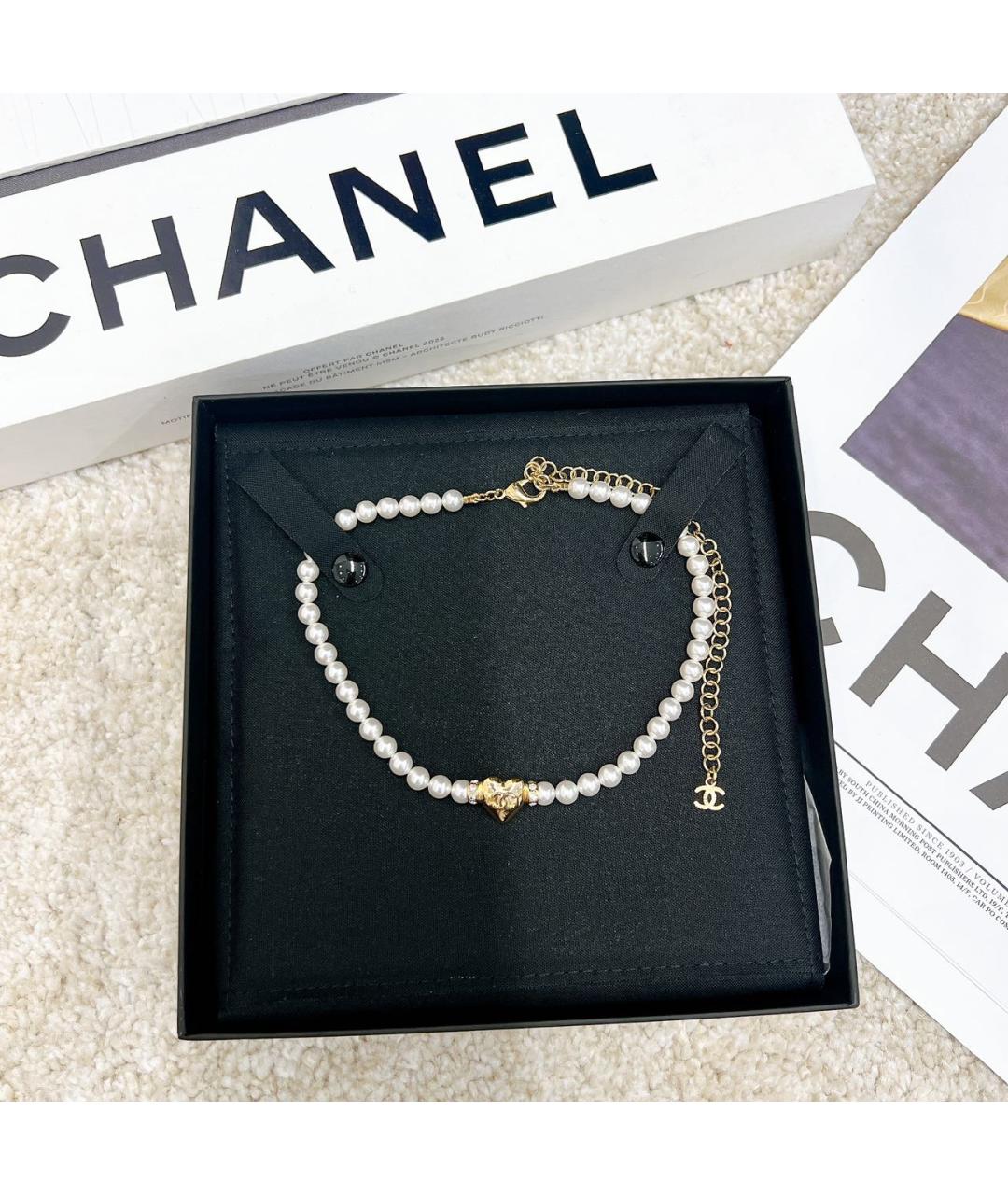 CHANEL Белое колье, фото 5