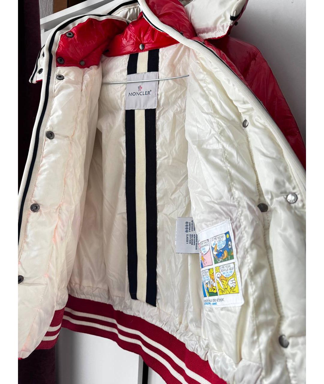 MONCLER Красная полиамидовая куртка, фото 3