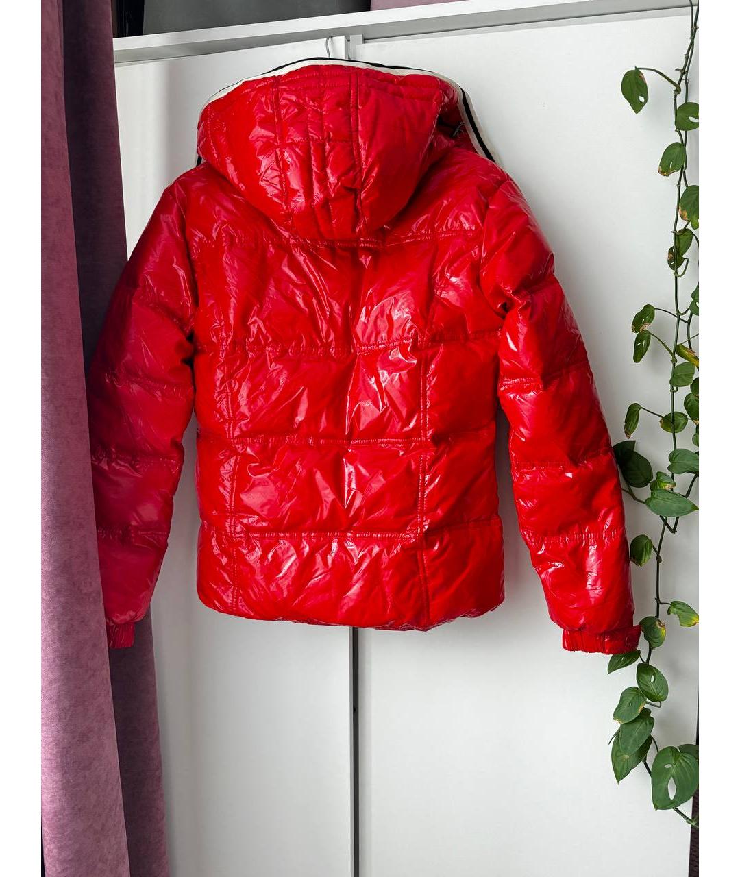 MONCLER Красная полиамидовая куртка, фото 2