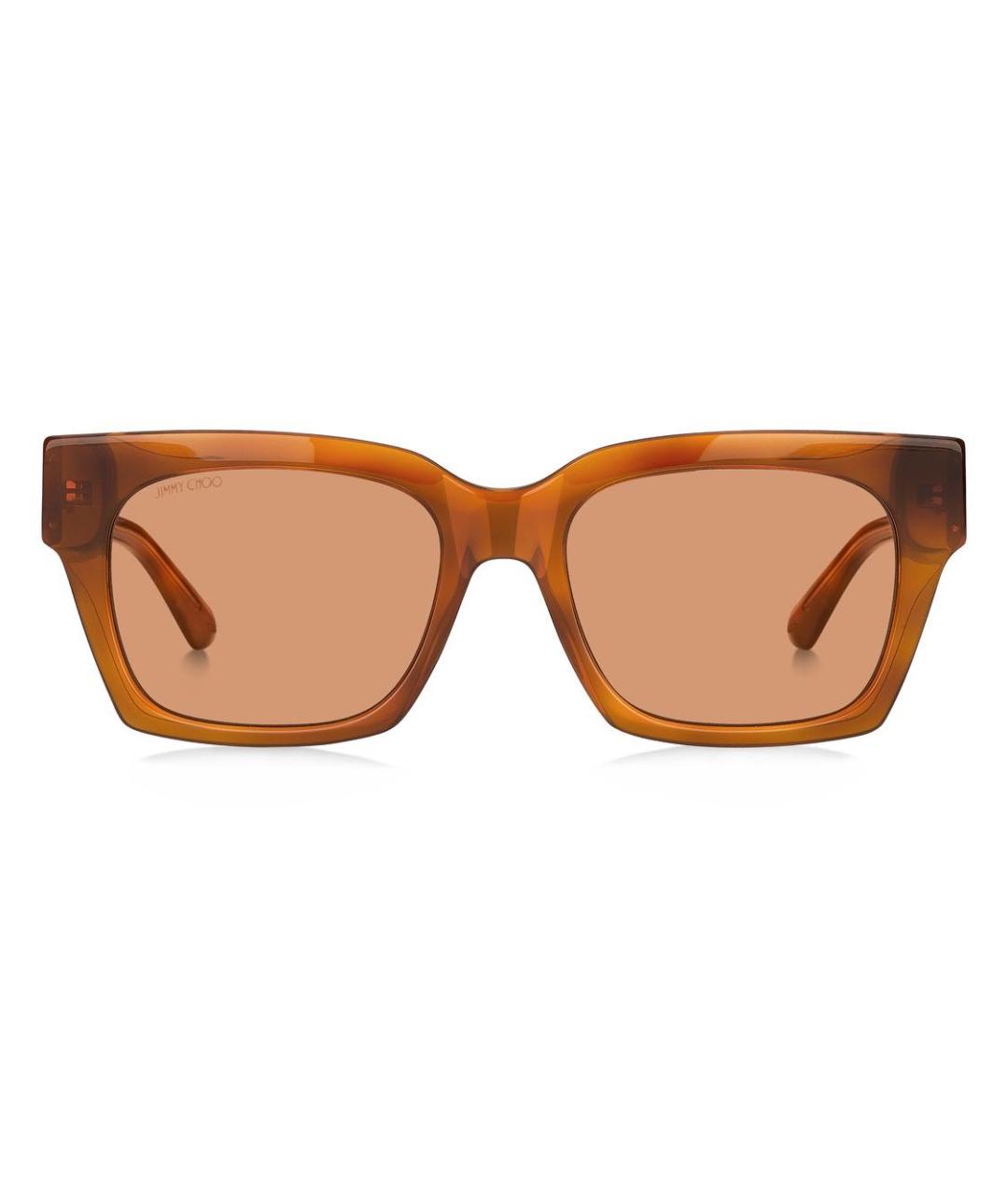 JIMMY CHOO Оранжевое пластиковые солнцезащитные очки, фото 1