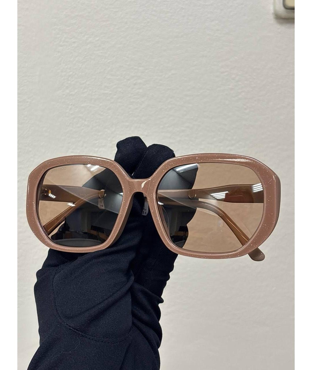 JIMMY CHOO Розовые пластиковые солнцезащитные очки, фото 3