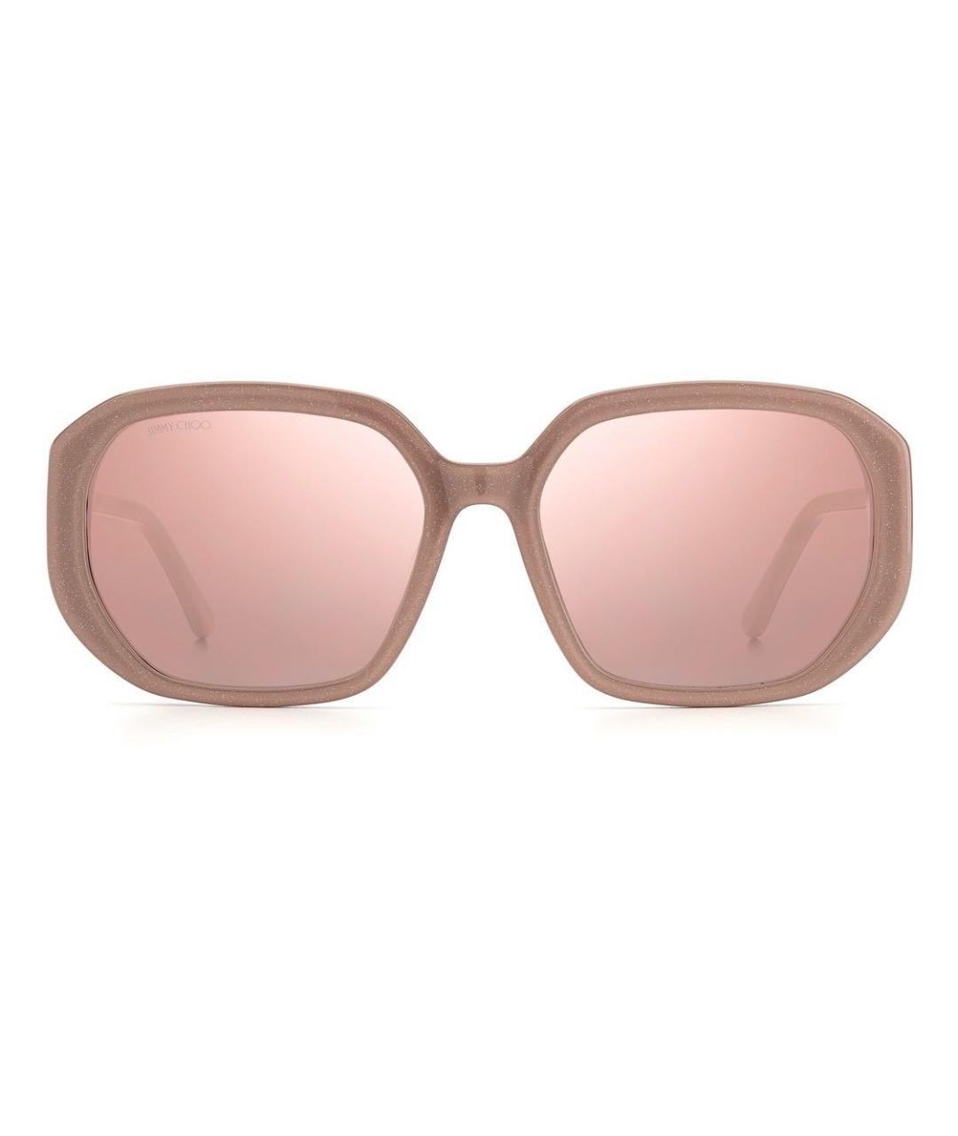 JIMMY CHOO Розовые пластиковые солнцезащитные очки, фото 1