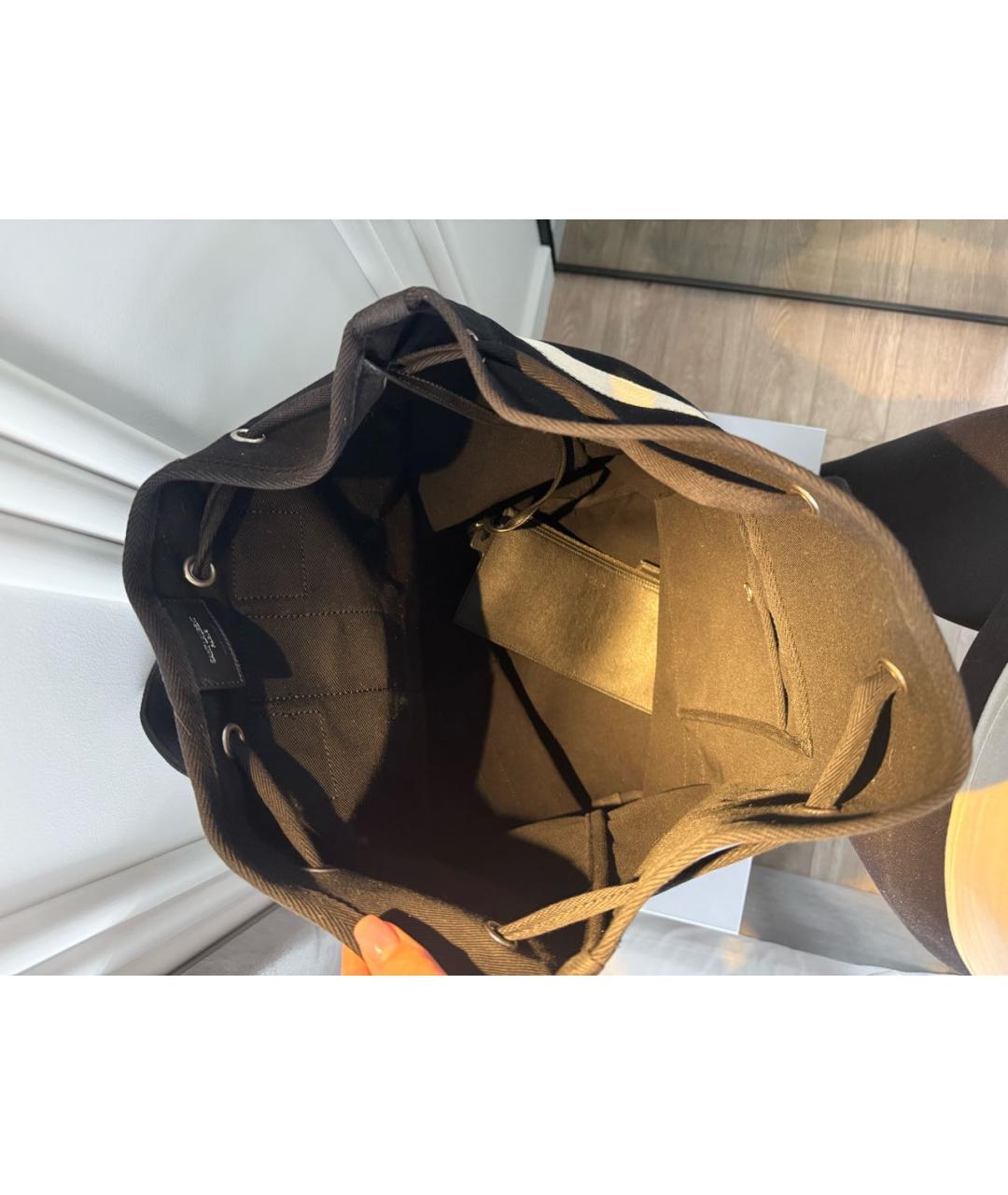 SAINT LAURENT Черный хлопковый рюкзак, фото 4