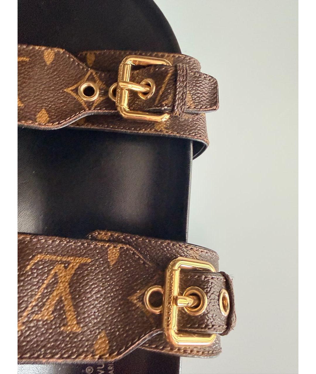 LOUIS VUITTON Коричневые шлепанцы, фото 5