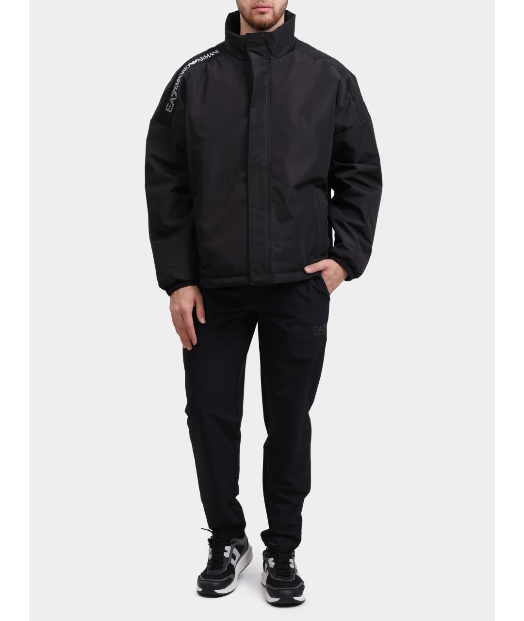 EA7 Черная куртка, фото 4