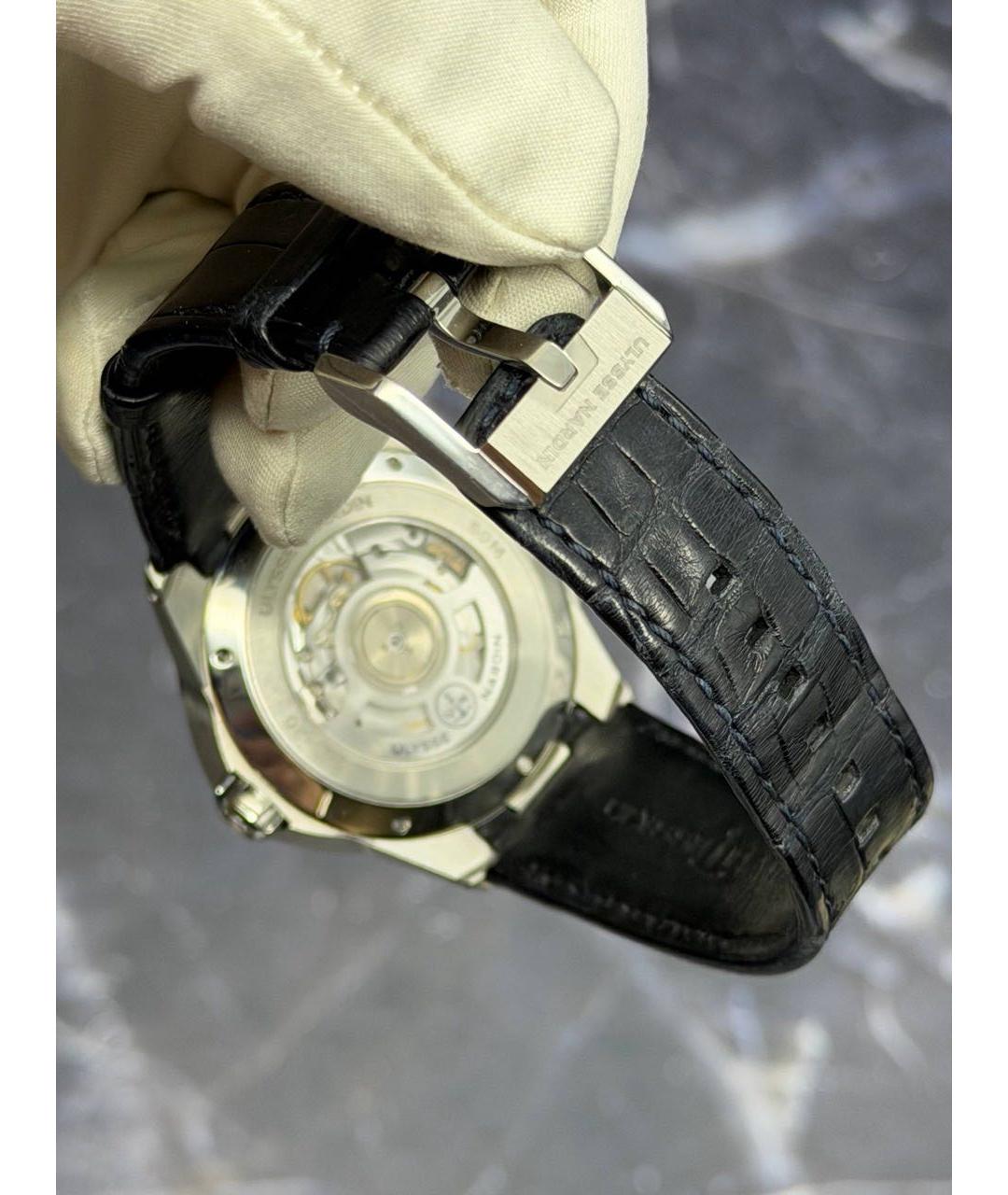 Ulysse Nardin Темно-синие стальные часы, фото 5