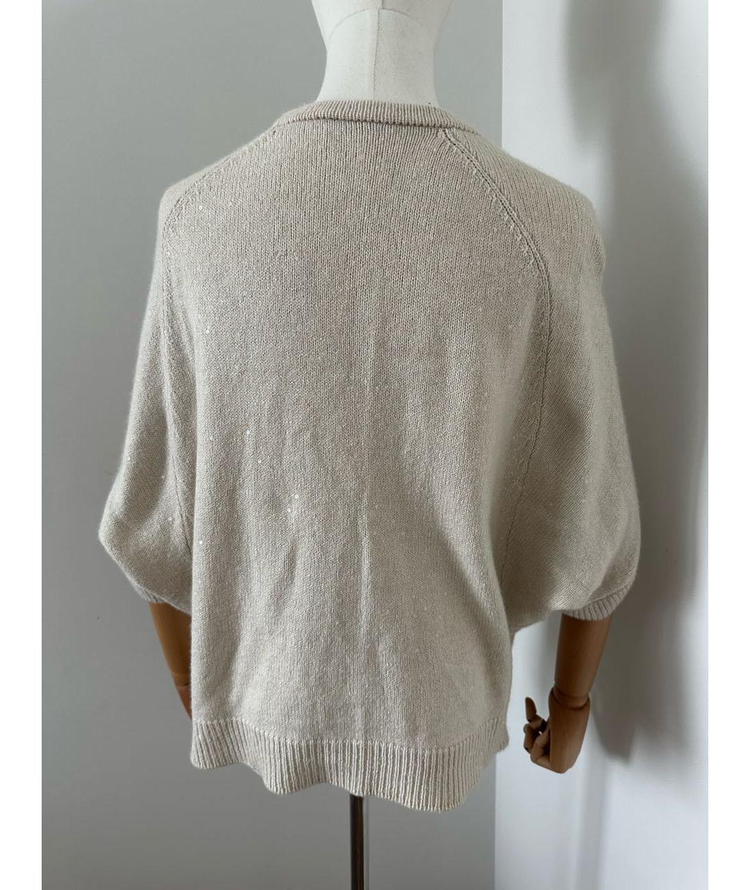 BRUNELLO CUCINELLI Бежевый кашемировый джемпер / свитер, фото 2