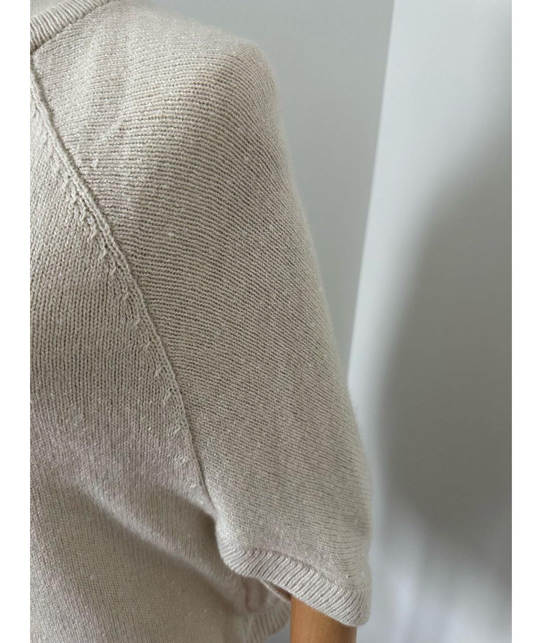 BRUNELLO CUCINELLI Бежевый кашемировый джемпер / свитер, фото 5