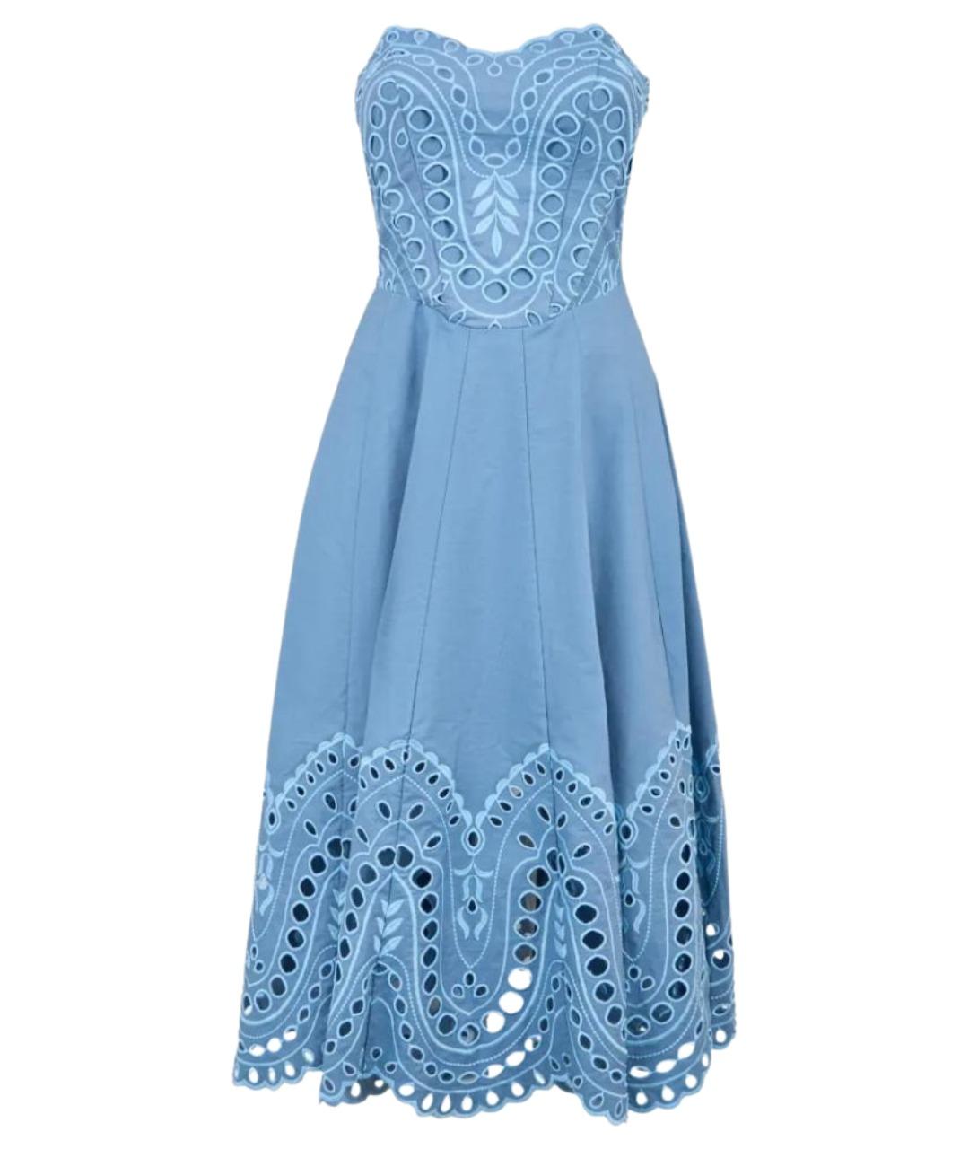 CHARO RUIZ Голубое хлопковое повседневное платье, фото 1