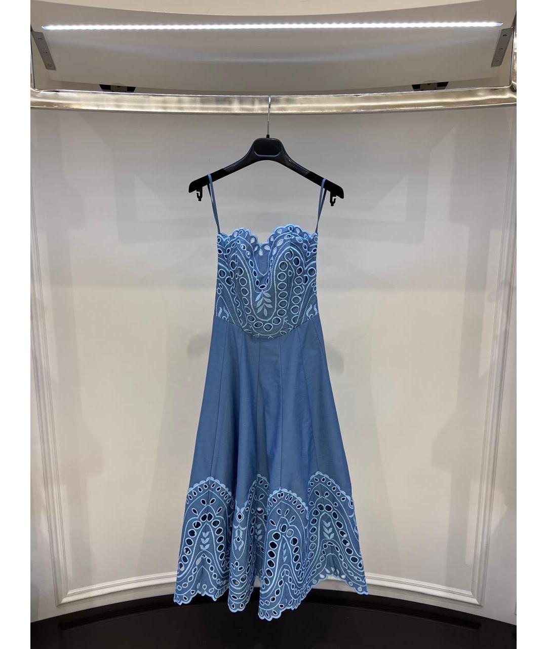 CHARO RUIZ Голубое хлопковое повседневное платье, фото 2