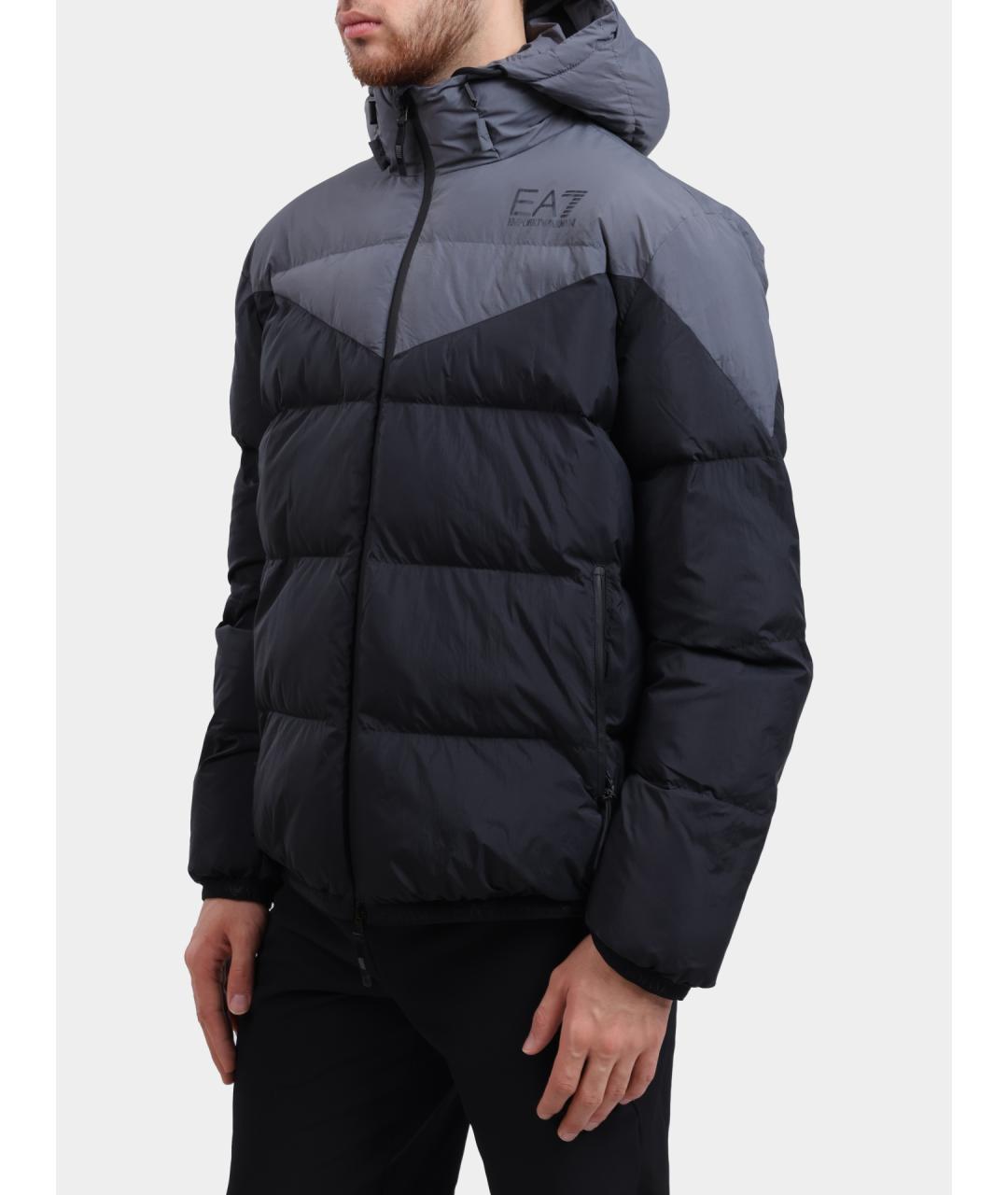 EA7 Черная куртка, фото 2