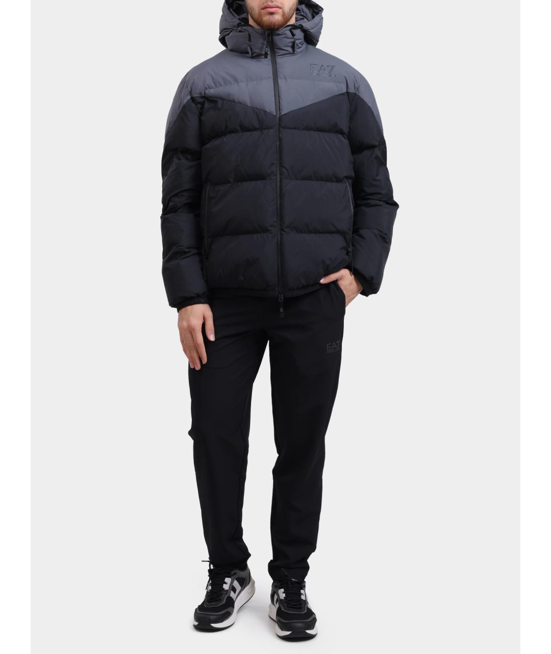EA7 Черная куртка, фото 3