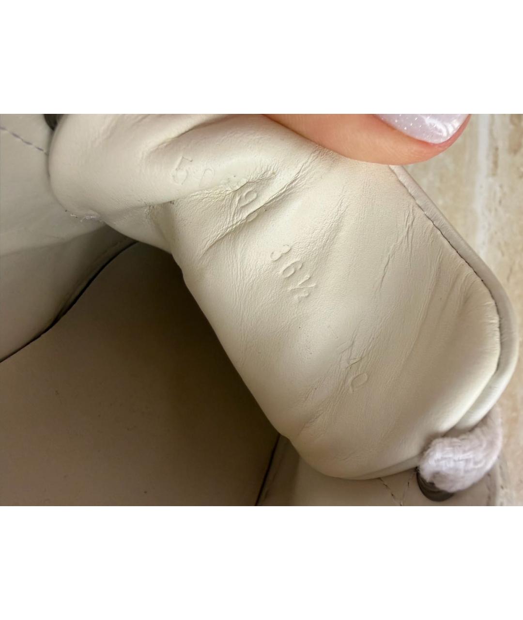 GUCCI Белые кожаные кроссовки, фото 5