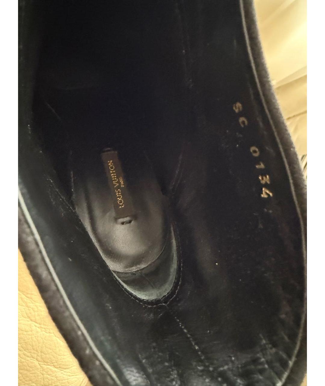 LOUIS VUITTON Черные замшевые ботильоны, фото 8