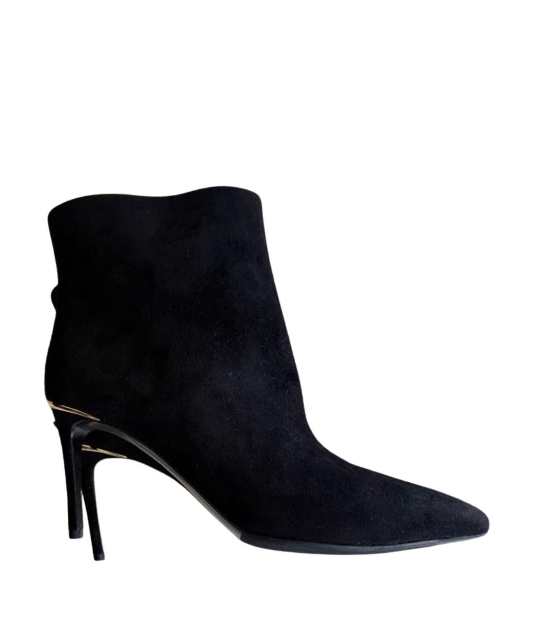 LOUIS VUITTON Черные замшевые ботильоны, фото 1