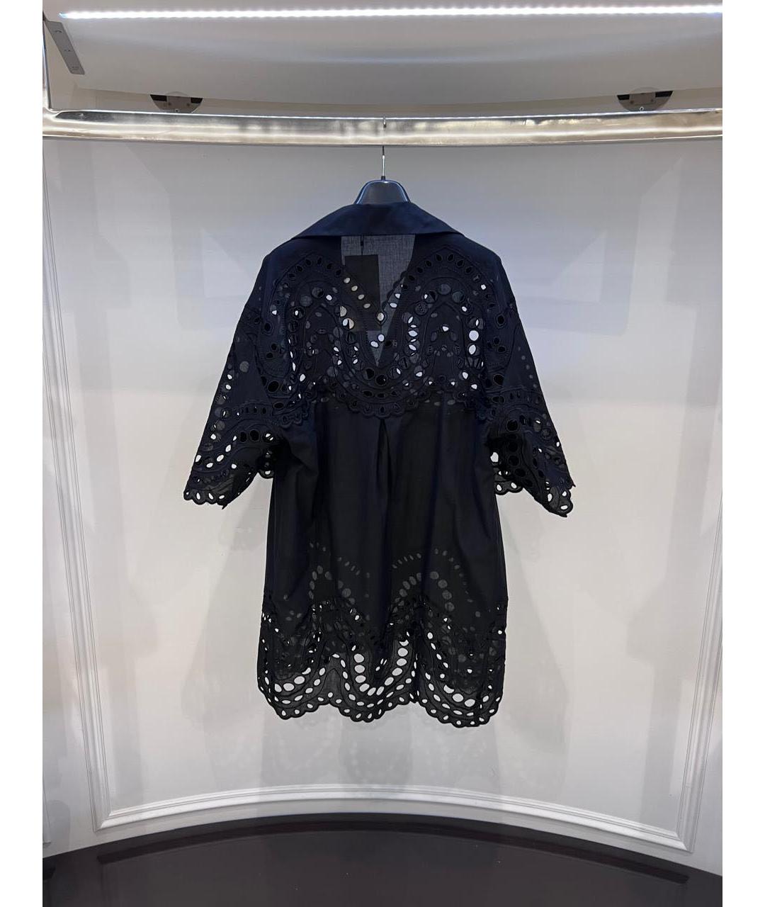 CHARO RUIZ Черное хлопковое повседневное платье, фото 2