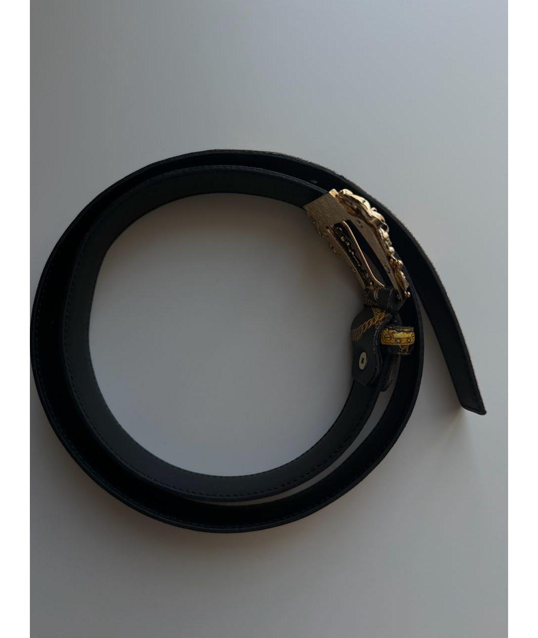 VERSACE JEANS COUTURE Черный ремень из искусственной кожи, фото 6