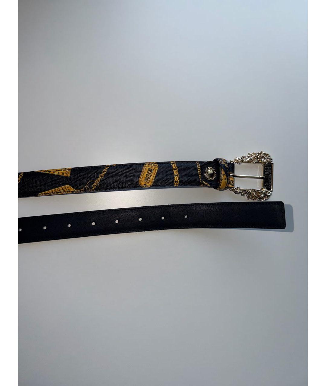 VERSACE JEANS COUTURE Черный ремень из искусственной кожи, фото 7