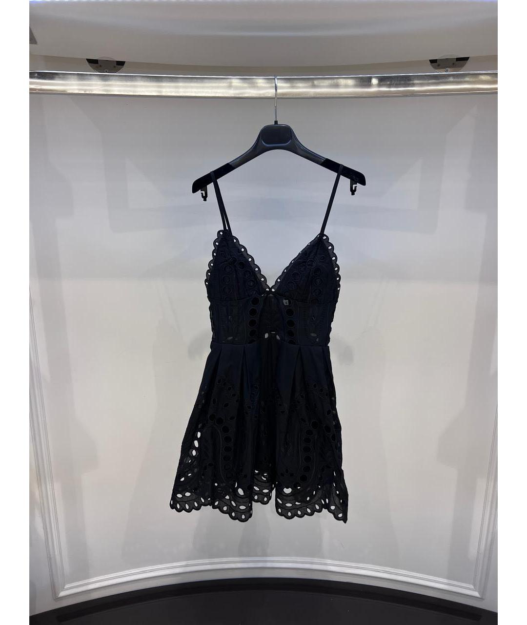 CHARO RUIZ Черное хлопковое повседневное платье, фото 2