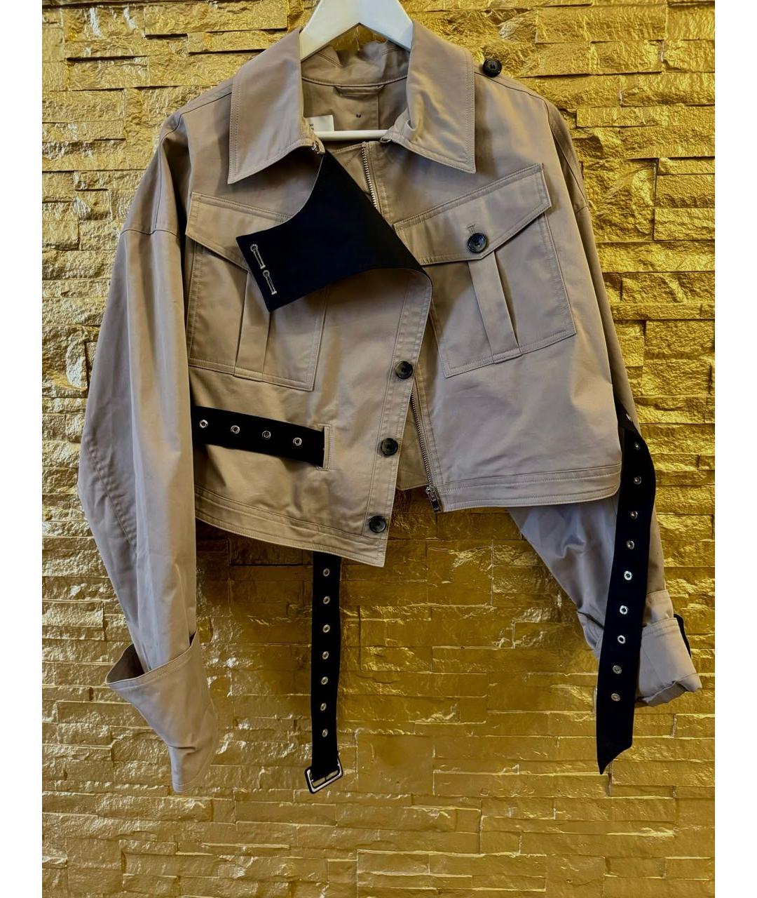 ROKH Бежевый хлопковый костюм с юбками, фото 9