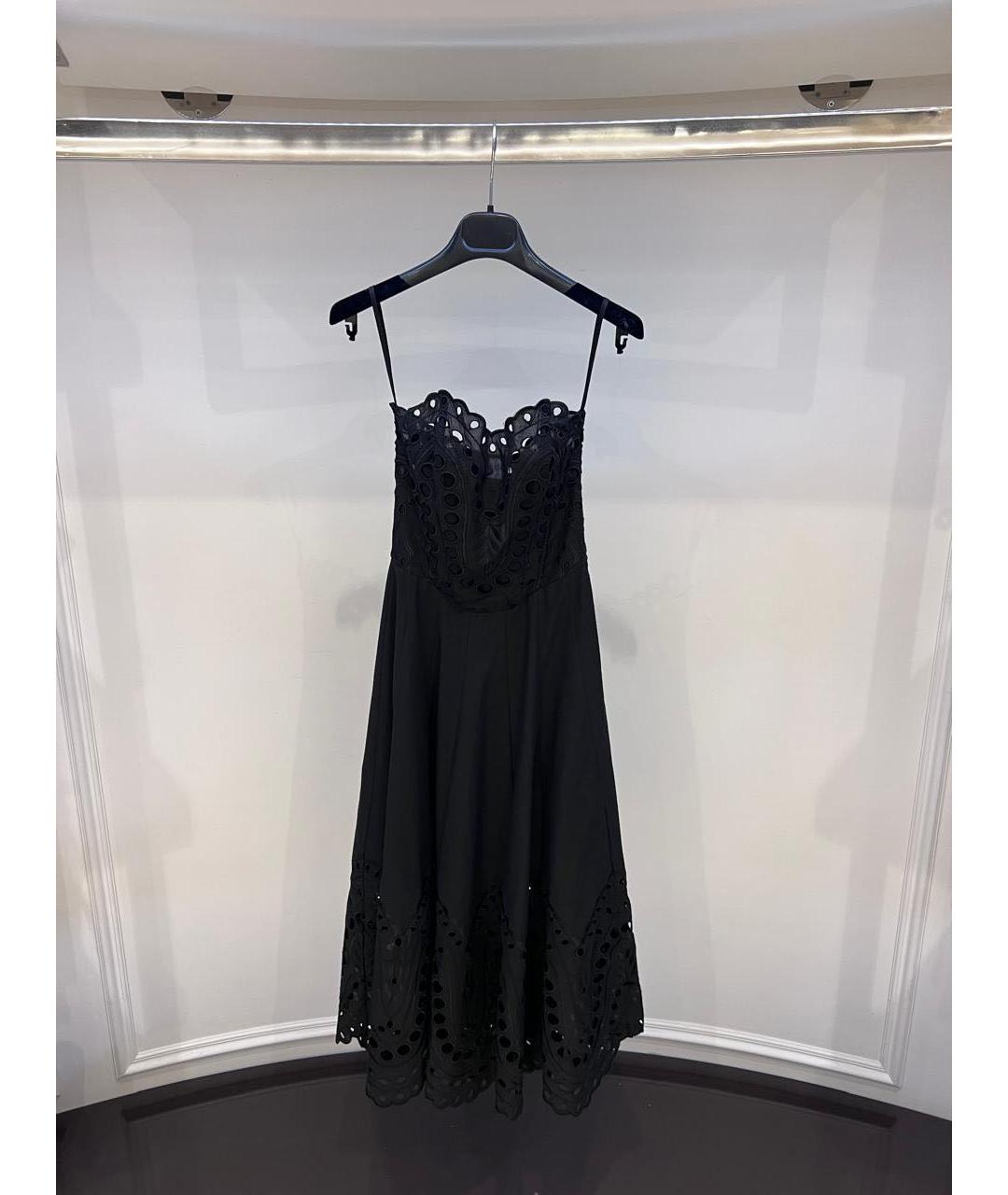 CHARO RUIZ Черное хлопковое повседневное платье, фото 2