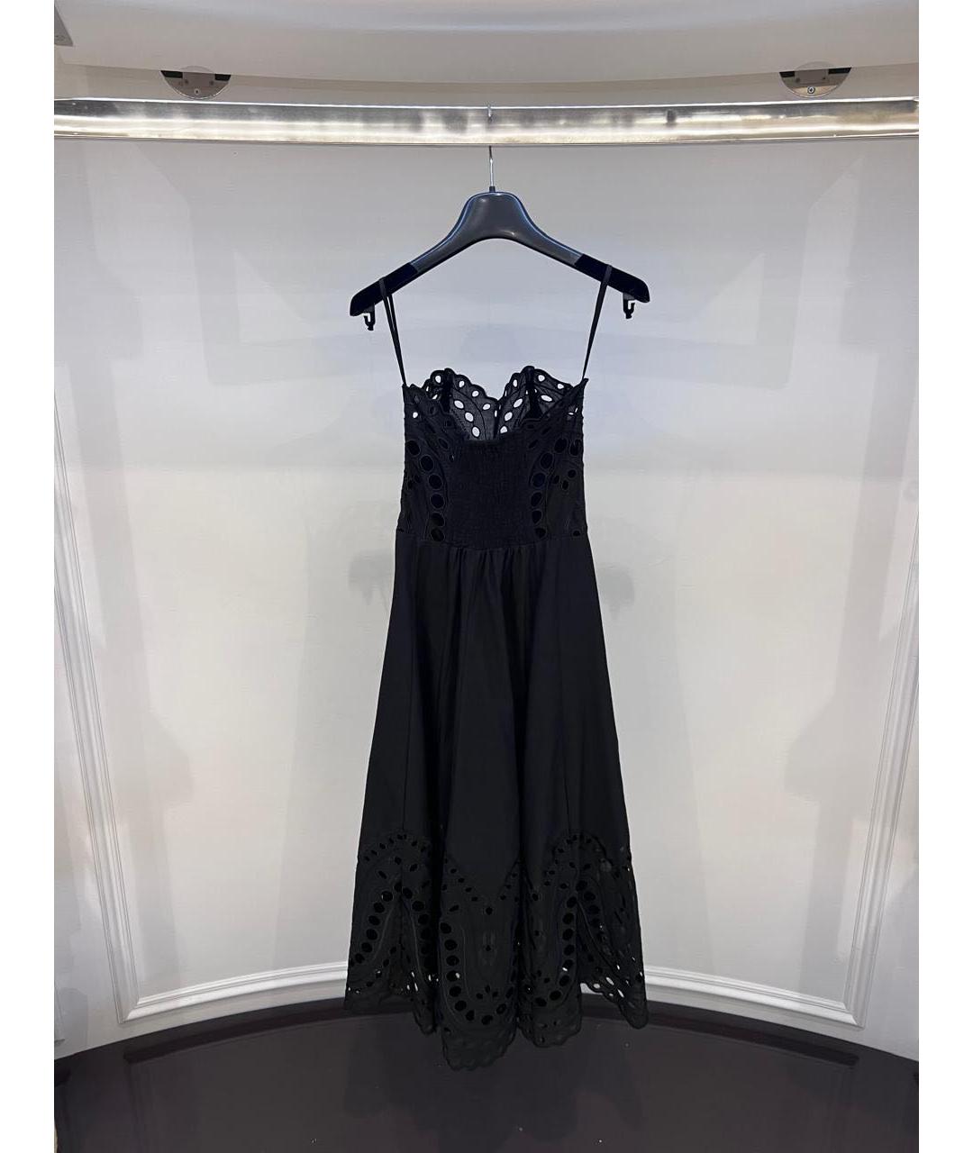 CHARO RUIZ Черное хлопковое повседневное платье, фото 3